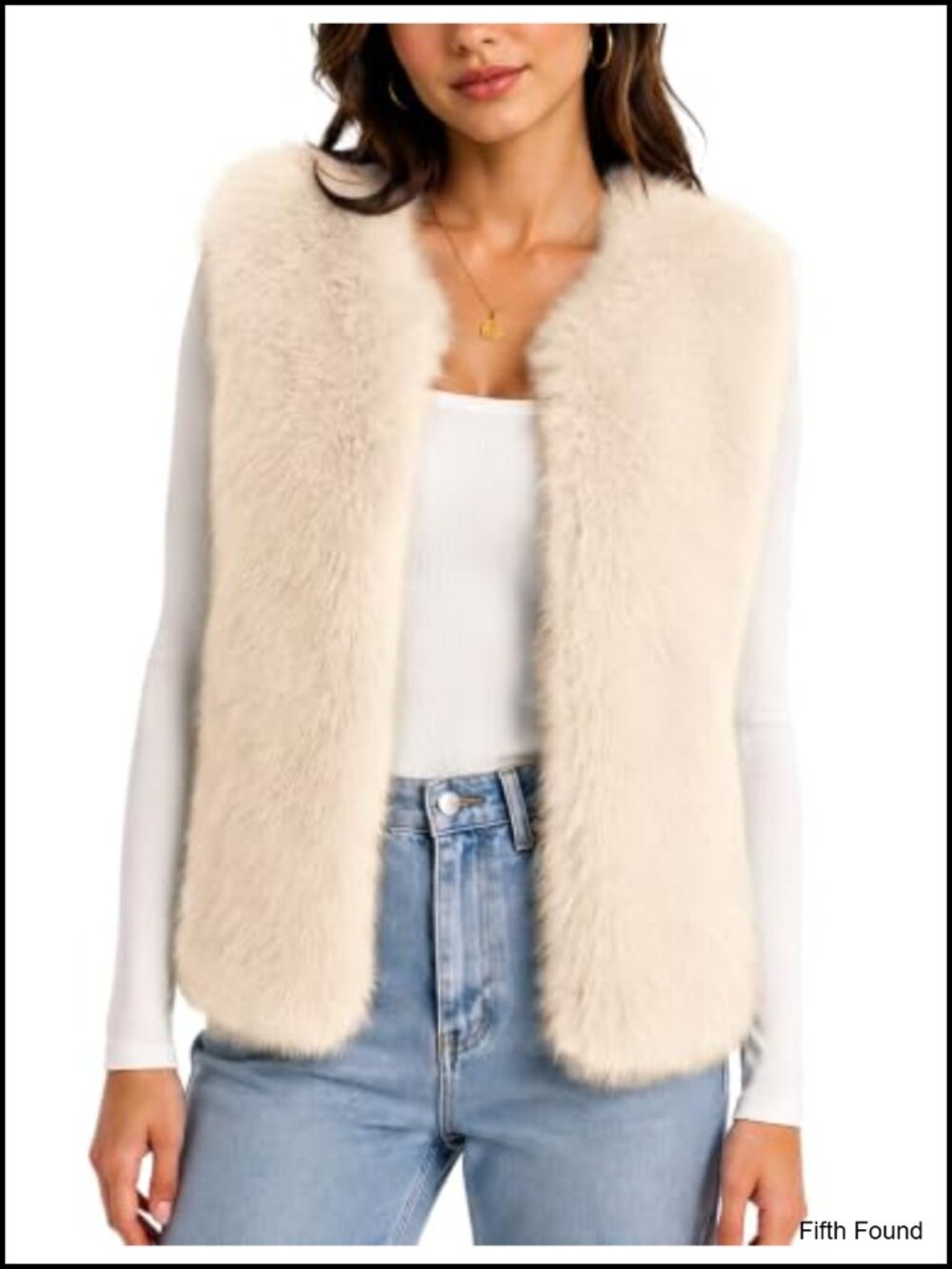Women's Faux Fur Vest Sleeveless Plush Winter Layer